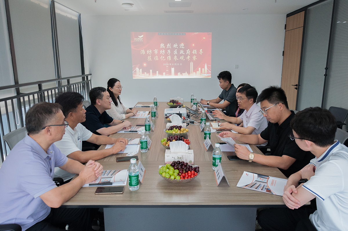潍坊市坊子区委副书记钟敏一行莅临威廉希尔自动化参观调研